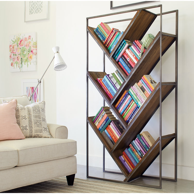 Foundry Select Byram Brandie Geometric Bookcase Wayfair